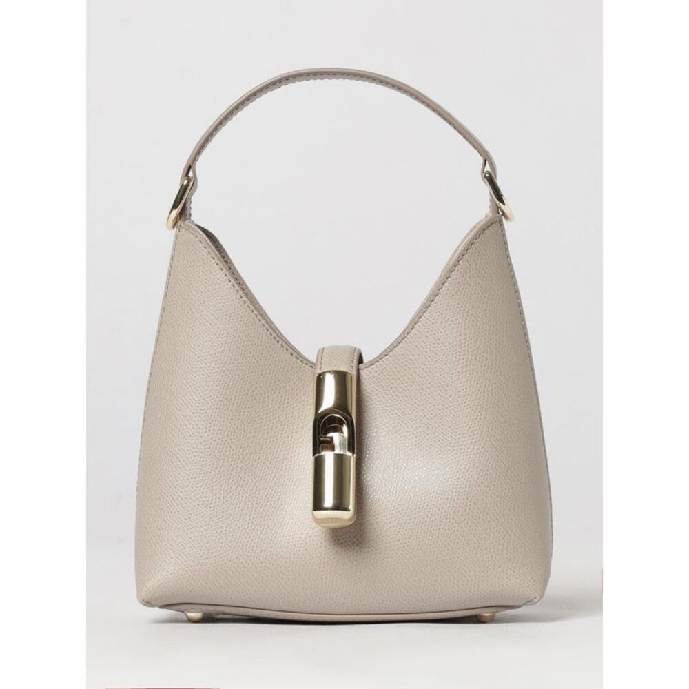 Furla Women Furla Grained Leather Mini Shoulder Bag With Monogram Logo And Strap